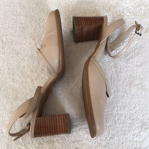 Hush Puppies Tan Slingback Block Heel Shoes, 8